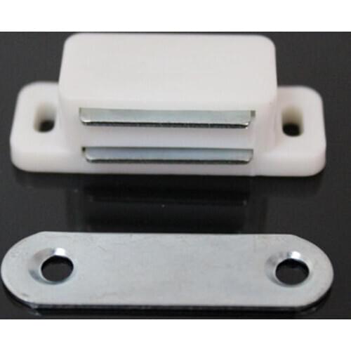 4pcs Plastic Magnetic Cupboard Catch Cabinet Door Stopper Self-Aligning Cabinet Kitchen Door Cupboard Magnet