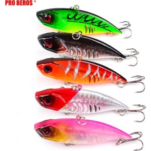 5Pcs 11g 6.5cm Wobbler Fishing Lures Rattlin Hook Hard Artificial Plastic VIB Bait Crankbait All Depth Winter Ice Fishing Tackle