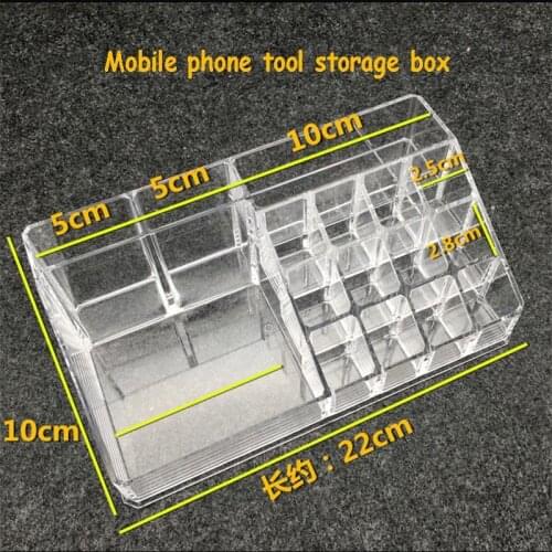 Wozniak Mobile Phone Repair Tool Plastic Storage Acrylic Box Cosmetic Screwdriver Storage Box