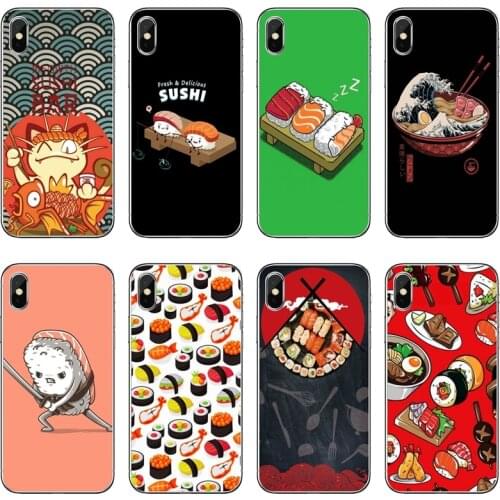 Japanese food Sushi Accessories Phone Case For Huawei P20 P30 P40 Pro P10 P9 Lite Y5 Y6 Y7 Y9 P Smart Plus 2018 2019