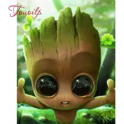 Diamond Mosaic I Am Groot! Full Square Diamond Painting Cross Stitch Kit Diamond Embroidery Sale Picture Rhinestone