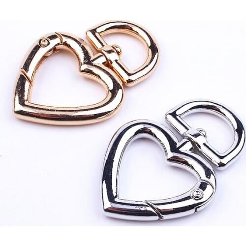 10pcs Cute Love Heart Hollow Key Chain Key Ring keychain DIY Accessories Lobster Clasp Jewelry Findings Wholesale Gift For Girl