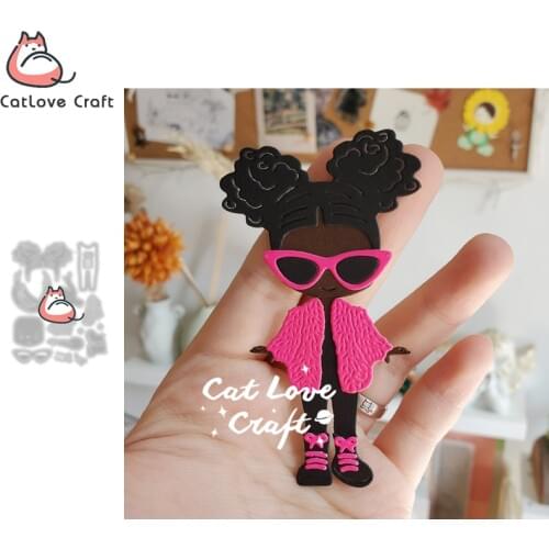 Catlove Fashion Girl Metal Cutting Dies Scrapbooking Mold Stencil Die Cuts Card Making DIY Craft Embossing New Dies For 2020