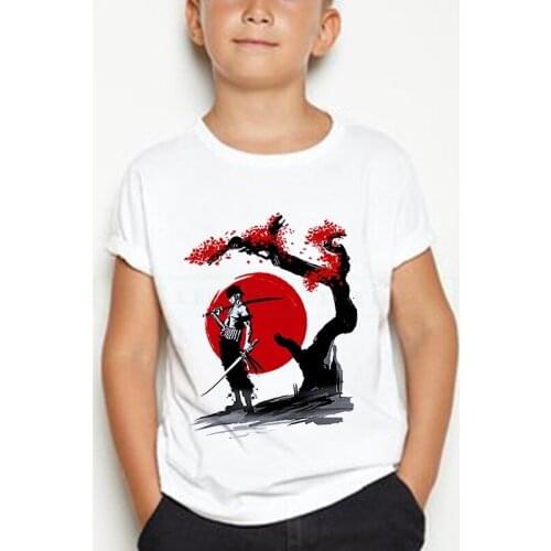One Piece T Shirt Kids Kawaii Japanese Anime Summer Top Boys/girls Short Sleeve Casual Tshirt Cartoon Luffy T-shirt Children