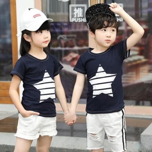 Baby summer clothes infant pure cotton t shirt toddler cartoon comfortable shirt baby boys girls fashionable costume 80-140cm