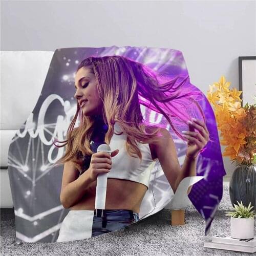 CLOOCL Star Singer Ariana Grande Flannel Blankets 3D Blankets Sofa Travel Teens Bedding Throw Blankets Plush Quilt Drop Shipping