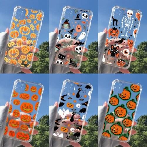 Halloween horror cartoon funny Phone Case Transparent for Clear iPhone 11 12 8 7 6 6S XS MAX Plus X 5S SE 2020 XR mini pro