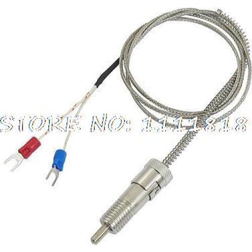 1M Cable Compression Spring Thermocouple K Type Temperature 800 Celsius