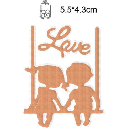 Boy Girl Lover On the swings Metal Cutting Dies Stencils for DIY Scrapbooking/photo Album stamps Decorative Embossing DIY Paper
