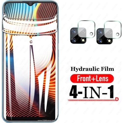 Soft Tpu Hydrogel on Realme 7i Globai Screen Protector for Oppo Realme 7 I 7iglobai 6.5" Tempered Glass Camera Lens Film