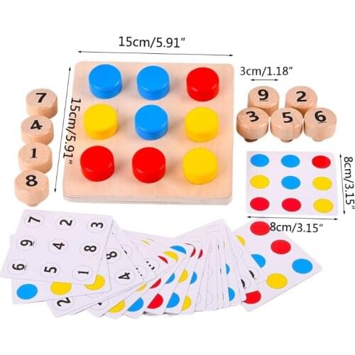 Number Color Matching Screw The Arrow Direction Montessori Toys Training Kids