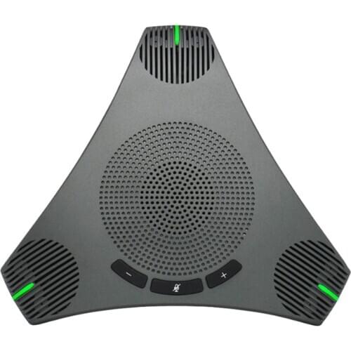 Mini USB Desktop Computer Conference Microphone Omnidirectional Built-in Speaker Volume Control Mute for Business Video Meet