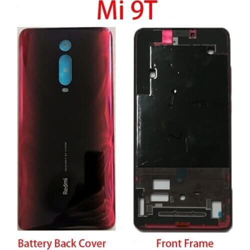 New Front Frame Glass Battery Door Back Cover Housing For Xiaomi Mi 9T Mi 9T Pro