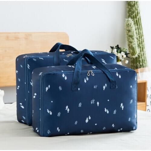 Oxford Waterproof Clothes Storage Bag Quilt Blanket Wardrobe Organizer Household Folding Under Bed Dustproof Pouch Accessories