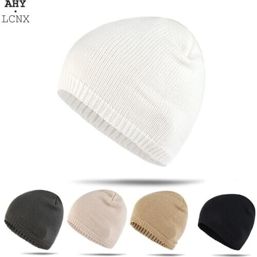 Wholesale Winter Warm Women Men Hat Knit Hats Beanies Solid Color Skullies Beanie Hats Soft Cap Warmer Womens Mens Caps