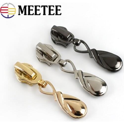 50pcs 5# Zipper Slider for Resin/Nylon/Metal Zips Jacket Coat Bag Zippers Head Puller Repair Kit DIY Clothing Sewing Accessories