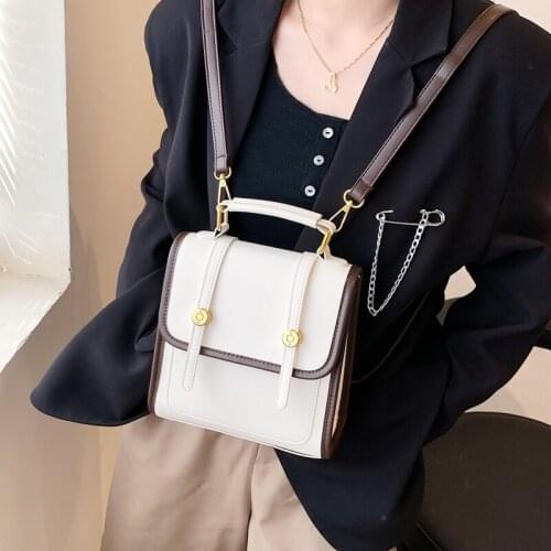 Simple Ladys Crossbody Bags Backpacks Stylish Women Casual Bag Fashion School Bag For Girls 2021 Students Vintage Multi-use Bag