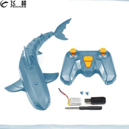 FEICHAO RC Shark 2.4G Electric Simulation Waterproof Fish 30M Remote Control Distance Summer Water Swimming Toddlers Toys