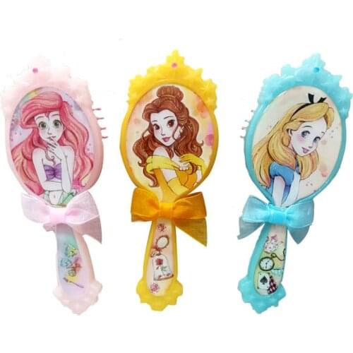 Disney cartoon princess frozen hairdressing airbag comb massage plastic comb children air cushion comb perm curls hair comb
