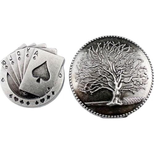 Tree Poker Embossed Badge Rivet Back Cap Stud For Purse Wallet Leather Craft Coin Cochos Buckle Belt Bag Jeans Accessories