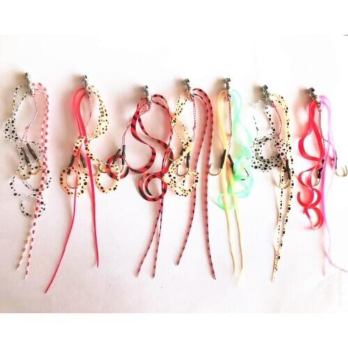 50PCS Silicone Skirt Jig Replacement Twin Hook Slider Rig Spare Hooks Assist Hook Trailer Lure Octopus Mimicking Set Size #1-#15