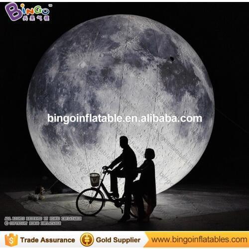 LED lighting inflatable moon figure hot sale customized size blow up balloon type moon replica for decoration toys