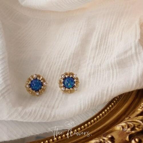 Vintage 925 Silver Needle Earrings Female Handmade Works Womens Jewelry Gifts for Women Jewelry for Women Stud Earrings