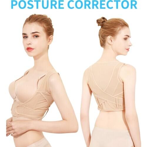 Women Adjustable Elastic Back Support Belt Chest Posture Corrector Shoulder Brace Body Shaper Corset