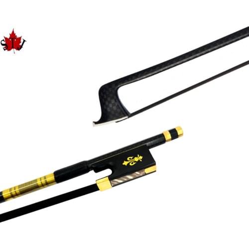 Brand new 1pc light carbon fiber 4/4 violin bow nickel copper parts black hair