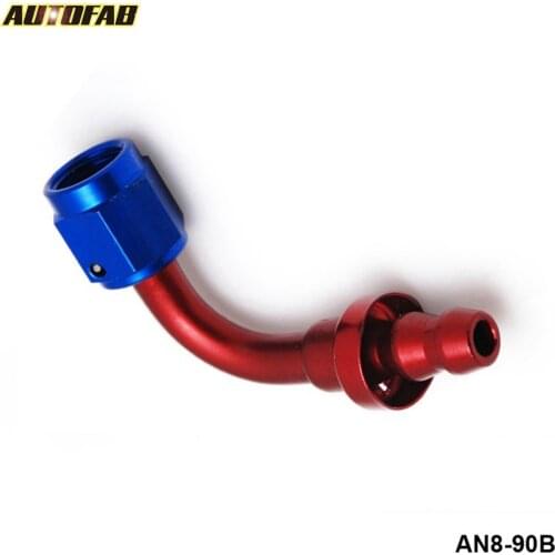 10pcs /set 90Degree High Performance -AN8 Hose End Fitting Aluminum Oil cooler hose fitting AF-AN8-90B