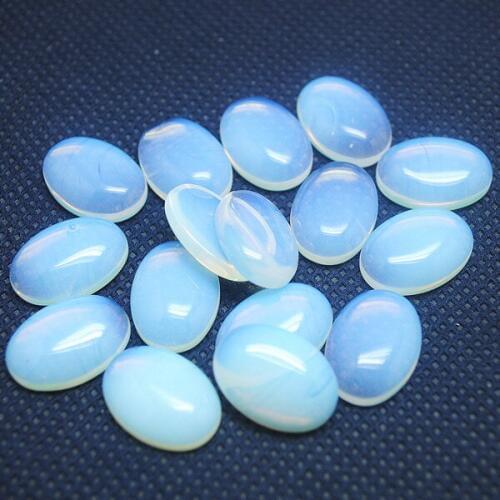 10pcs Wholesale nature opal glass cabochon surface charms rings making accessories size 10x14mm 13x18mm 15x20mm 18x25mm 20x30mm