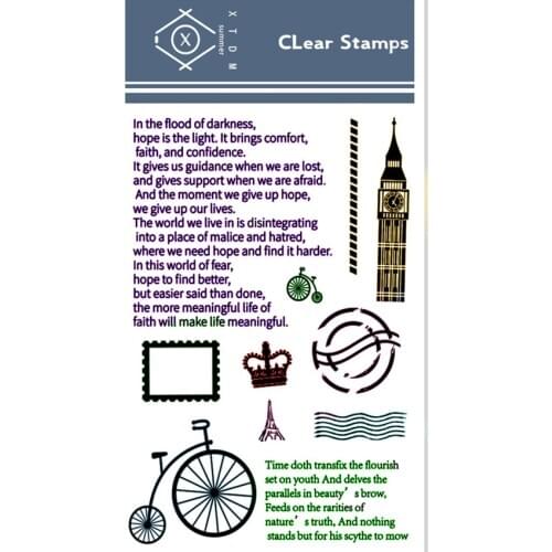 11x16CM freedom tower transparent seal clear stamps silicone seal roller stamps DIY scrapbook album / card production Easter