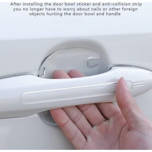 4/8Pcs Car Sticker Car Door Handle Bowl Scratches Protective Transparent Protector Sticker