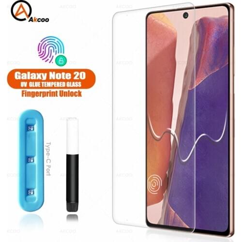 Akcoo Galaxy Note 20 Screen Protector Tempered Glass film for Samsung note 20 5G With Fingperprint Unlock full adhesive film