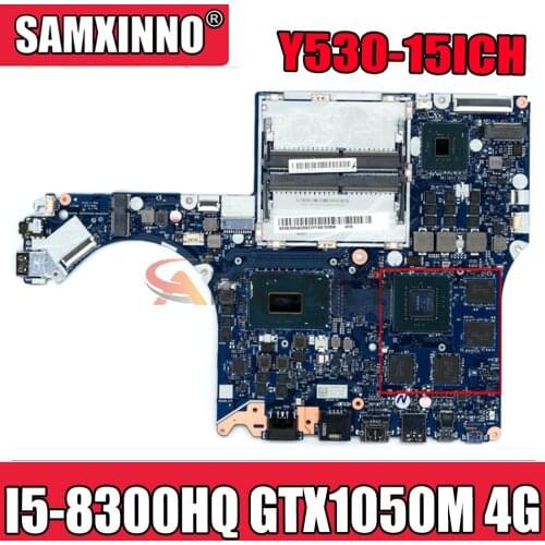 Akemy For Lenovo Y530-15ICH Notebook Motherboard EY515/EY517/EY519/EY520 NM-B701 Motherboard W/ I5-8300HQ GTX1050M 4G