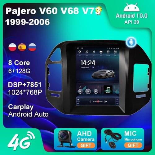 Autoradio for Mitsubishi Pajero V60 V68 V73 1999-2006 9.7 Inch Car Radio Tesla Screen Car Radio Stereo Navigation GPS Multimedia