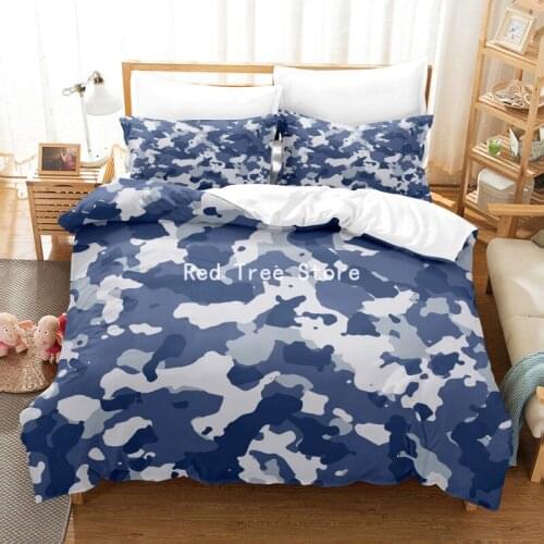 Home Textile Cool Boy Girl Kid Adult Duver Cover Set Camouflage Bedding Sets King Queen Twin Comforter Covers With Pillowcase