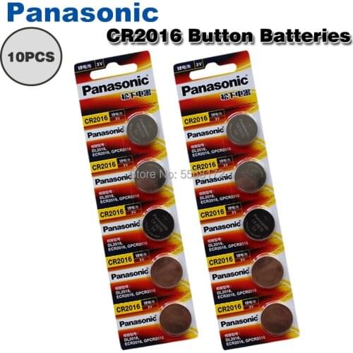 10PCS/lot PANASONIC Original CR2016 Button Cell Battery 3V Lithium Batteries CR 2016 for Watch Toys Computer Calculator Control
