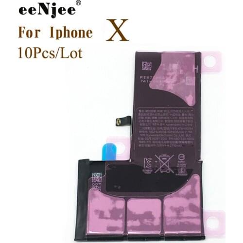 EENJEE Original Quantity Battery 10Pcs/lot For Iphone X 0 Cycle Li-ion Polymer Replacement Cellphone Parts