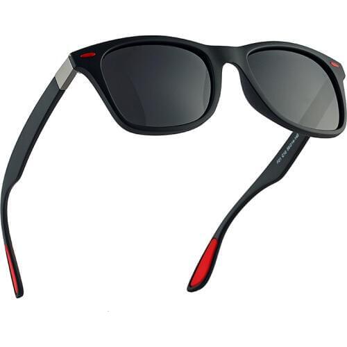 WANMEI.DS Fashion Guys Sun Glasses Wrap Frame Polarized Sunglasses Men Classic Design All-Fit Mirror Sunglass UV400