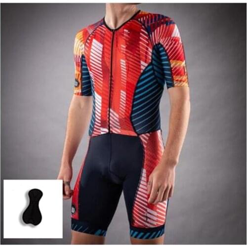 Mens New Wholesale custom Professional Tri Suit Triathlon Jumpsuit Cycling Wear, Men Short Sleeve Breathable Cycling Speed Suit