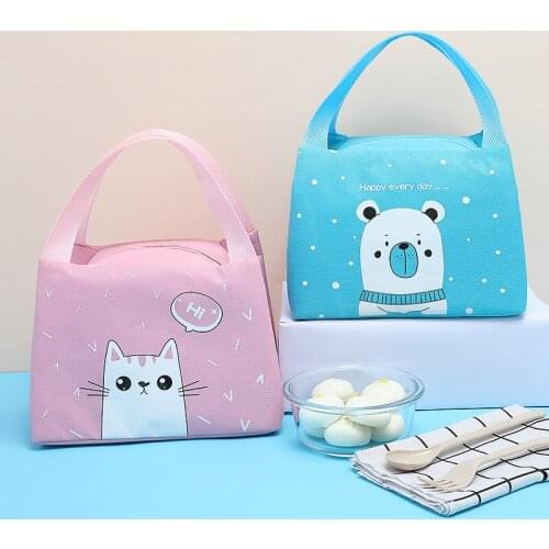 New Japanese Style Kawaii Aluminum Foil Thickened Lunch Bag Lunch Box Cartoon Portable Insulation Bag Food Storage Container