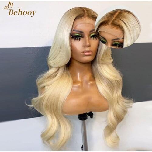 613 Blonde Lace Front Wig Synthetic Hair Natural Wave Brown Ombre Lace Wig Long Natural Cosplay Wigs For Women Daily Use Wigs