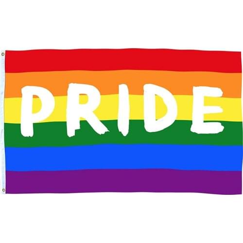 Gay Pride Rainbow Flag LGBT 3x5 Ft Large Vivid Color Double Stitched Brass Grommets Indoor Outdoor Decoration