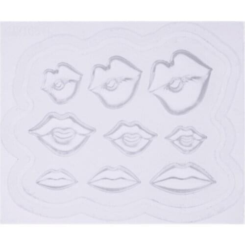 Silicone Mini Sexy Lips Mold Nail Art Resin Casting Mould Template Mouth Silicone Resin Mold Jewelry Tools Art Crafts