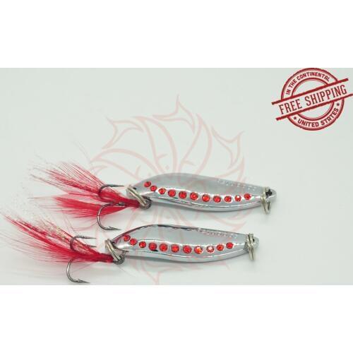 SXY fishing 7.5g VIB Spoon type ruby Lure Bait Freshwater bait Sea water bait Metal Sequins bait Mustad Fly hook Bass fishing