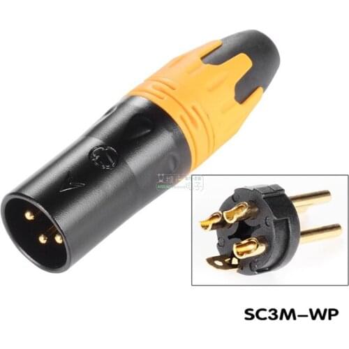 1Pcs waterproof three-core XLR plug IP65 connector balanced audio microphone cable male and female gold-plated performance stage