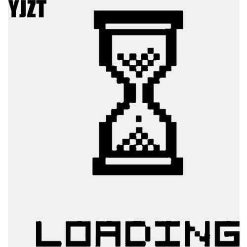 YJZT 11.2CM*13CM Decal Vinyl Car Sticker Sand Time Clock Old LOADING Black/Silver C3-1123