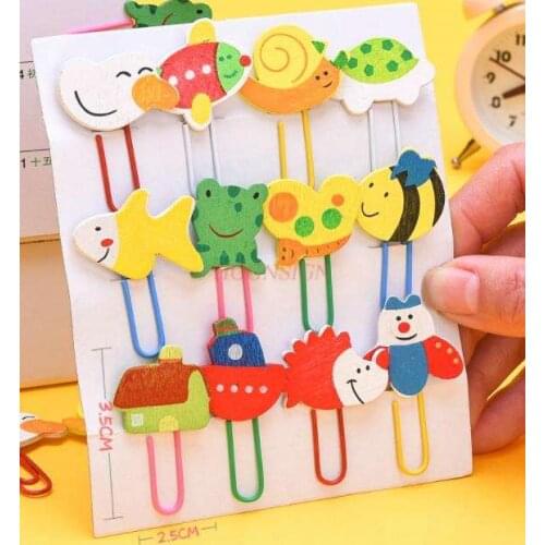 Paper Clip Bookmark Cute Metal Paper Clip Color Paper Clip Candy Color Shaped Baby Safety Pin Cartoon Metal Bookmark