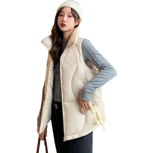 Women Waistcoat Female Sleeveless Vest Jacket Warm Puffer coat Autumn Winter Cotton Coats Vest Thick Ladies Casual